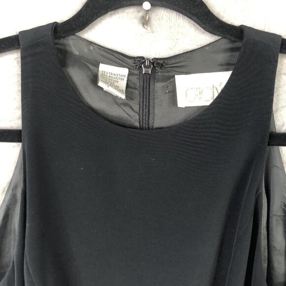 Cache Dress Womens 4 Black Beaded Side Panels Sleeveless Evening Gown Formal Y2K - Picture 16 of 16